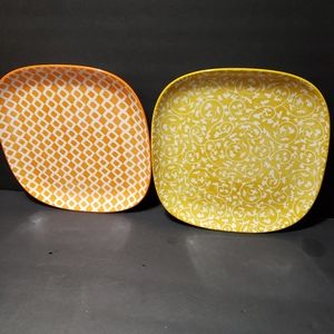 Set of 2 SELAMICA Porcelain Square Salad/Dessert Plates